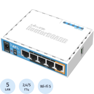 Маршрутизатор Wi-fi MikroTik hAP ac Lite RB952Ui-5ac2nD, AC750,USB,PoE