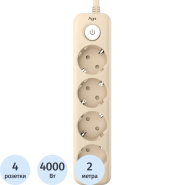 Сетевой фильтр AGNI 4/2м,слоновая кость(TP-FD4E-2m-ivory) Сетевой фильтр AGNI 4/2м,слоновая кость(TP-FD4E-2m-ivory)