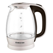 Чайник электрический BRAYER BR1045BN, 2200 Вт, 1,8 л, высококач. Стекло Чайник электрический BRAYER BR1045BN, 2200 Вт, 1,8 л, высококач. Стекло
