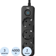 Сетевой фильтр AGNI 3/2м,черный(TP-FD3E-2m-black) Сетевой фильтр AGNI 3/2м,черный(TP-FD3E-2m-black)