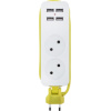Удлинитель СТАРТ  С/У S 2x1- 4 USB A 10А/2,2кВт, 4xUSB-A